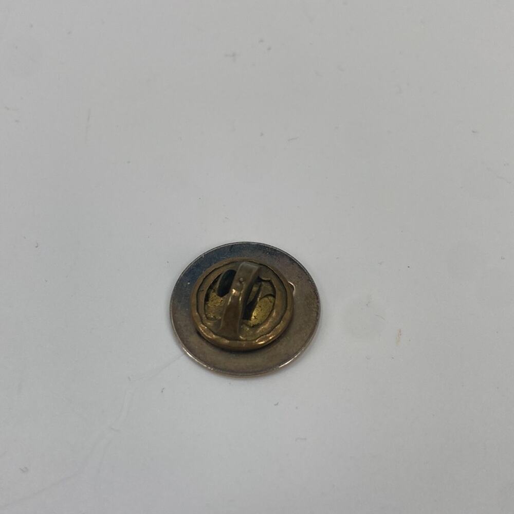 Silver tone smile face vintage pin - Picture 2 of 3